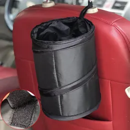 Akcesoria wewnętrzne Czarne śmieci samochodowe mogą pakować torbę wodoodporną dla małego szczelnego dowodu Foleble Cholar Garbage z boczną kieszenią