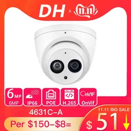 IP-kameror Dahua IPC-HDW4631C-A 6MP HD POE Network Mini Dome IP Camera Metal Case Inbyggd MIC CCTV 30M IR-uppdatering från IPC-HDW4433C-A T221205