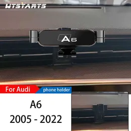 Car Holder Mount Stand For Audi A6 C6 C7 C8 2005-2022 Adjustable GPS Navigation Mobile Phone Bracket Lnterior Accessories 1206