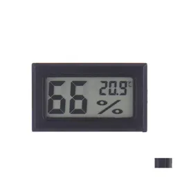温度機器2021ワイヤレスLCDデジタル屋内温度計ハイグロメーターミニ温度湿度メーターブラックホワイトドロップデルDH2TP