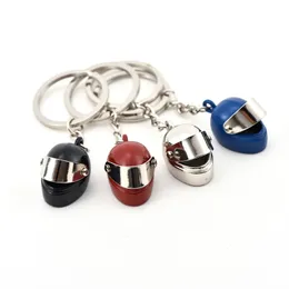 Stereo Helmet Keychain Motorcycle Safety Hat Keychain Pendant Fashion Accessories Keyring Key Chain