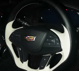 تغطية عجلة قيادة مخصصة للسيارة من الجلد الأصلي المقاومة للبلى لكاديلاك XT5 XTS ATSL XT5 SRX CT6 CAR