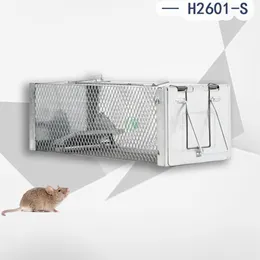 Humane żywe pułapka na małe pułapki zwierzęce Cage 33 cm 13 cali chomiki mole łasiki Gophers gryzenty metalowe przełącznik stóp wewnętrznych myszy myszy na zewnątrz myszy