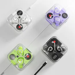 Ny mode E89 Bluetooth-hörlurar mini in-ear transparenta TWS trådlösa hörlurar med mic stereo-spel retro musikhuvudet