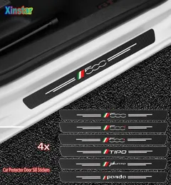 1Pack New Car Protector Door Sill Sill Stickers for Fiat 500 500X 500L Panda Tipo Punto2056248