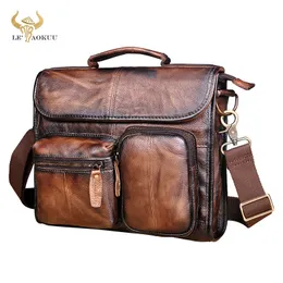 Torby wieczorowe Oryginalne skórzane męskie projektant Casual Messenger Crossbody Tablet Mochila Satchel University School Book Bag 202 221205