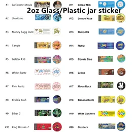 Flavor Hologram Packing Paper Sticker för 3,5 gram 60ml mat Glas eller plastburk Box Flask Tank Torr Ört Blomsterbehållare med klistermärken