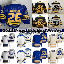 maglia da hockey 26 Rasmus Dahlin 53 Jeff Skinner 89 Alex Tuch 74 Rasmus Asplund 11 Gilbert Perreault Maglia da uomo giovanile da donna