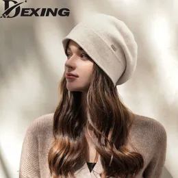 Beanieskull Caps Cashmere Beanies Winter Hat для женщин теплые мягкие мягкие черепа Beanie Lady Elegant Cap Cap Cap Bonnet Wholesale 221205