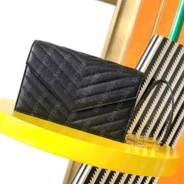 Designer handväskor sac de luxe kvinnor väska WOC kuvert bolsos clutch läder kaviar väskor plånbok på kedja handväska sacoche dam axelväska korthållare dicky0750