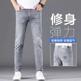 Jeans designer di jeans estate jeans leggings coreano maschile slip midusa medusa ricamato pantaloni asciti