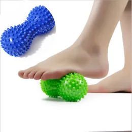 Tillbehör Fitness Balls Foot Massage Roller Peanut Double Lacrosse Spiky Ball Myofascial For Plantar Fasciitis Mobility Back Arch Pain Relief 221205