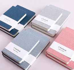 Wholesale A5 A6 Linen Notebook Fabric Cover Journal Notepand Diary Book Stationery Notebooks Blank Line Paper-Notebook SN5049