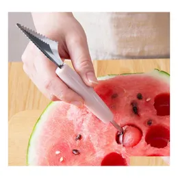 Fruit Vegetable Tools Vegetable Tools Creative Doubleheaded Fruit Digging Ball Spoon Carving Knife Platter Cutting Slicer Kitchen Dh9Xy