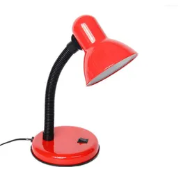 Tischlampen, Büro, Wohnung, schlichtes Design, E27-Lampe ohne Glühbirne, flexibler Hals, Schreibtischleuchte, Kippschalter, Beleuchtung, Farbe zufällig