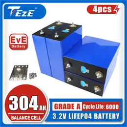 4pcs 3.2v 304ah Class A LifePo4 بطارية بطارية قابلة للشحن لتخزين الطاقة الشمسية تخزين الطاقة المنزلية RV معفاة من الضرائب