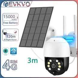 IP-kameror 4G SIM-kort Solar Camera Inbyggt batteri utomhus IP-kamera WiFi Wireless Security PTZ Camera PIR Motion Surveillance ICSEE T221205