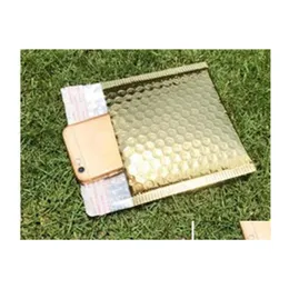 Förpackningsväskor 50st CD/CVD förpackning Bubble Bag Mailers Guld POLDED CLUFTERS Gift Mailing kuvertväskor 15x13cmadd4cm 673 K2 D DHKQJ