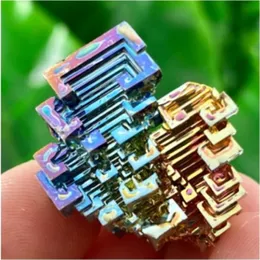 Bismuth Crystal Mineral Próbka Nieregularna leczenie Kamienne Rainbow Aura Kwarcowe Klustrowe Zbieranie Klastra Terapia Energia Wicca Dekoracja