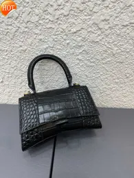 Luxury Designer Handbag 2023 New High Version b Letter Advanced Hourglass Bag Leather Cowhide Pattern Handheld Single Shoulder Women's Factory Direct Sale