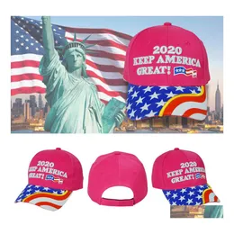 Cappelli da festa 2024 Cappello da campagna ricamato in cotone Trump Berretto da baseball elettorale Drop Delivery Home Garden Forniture per feste festive Dhbde