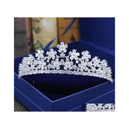 Diademe, Braut-Diademe, Kronen mit Zirkonia, Schmuck für Mädchen, Abend, Abschlussball, Party, Aufführung, Festzug, Kristall, Hochzeit, Drop-Lieferung, Hairjewe Dhgbe