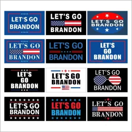 150x90cm Let's Go Brandon 2024 Trump Eleitoral Flag FJB Bandeiras presidenciais de dupla face 3x5 p￩s por atacado