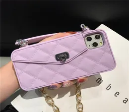 Wallet Handbag Crossbody phone case For iPhone 11 pro Xs max XR X 6s 8 7 Plus 12 Card Slot Purse Silicone cover with strap Chain182277147