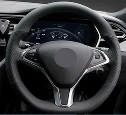 Anpassad bil rattskydd Hands￶mning som inte ￤r halkat biltillbeh￶r f￶r Tesla Model S 2009-2018 Tesla Model X 2012-2018