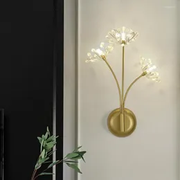 Wall Lamp Living Room Gold Crystal Light Fixture El Led Mirror Project 3-arm Big Luxury Vanity Lights