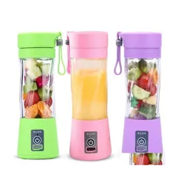 Fruktgrönsaksverktyg USB Electric Juicer Cup Practical Power Mini Juice Extractor Vegetabiliska verktyg Kök Blender Laddningsbar 26 DH4ZL