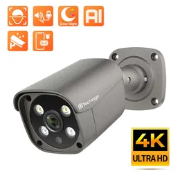 IP -kameror Techage H.265 Ultra HD 4K POE IP -kamera 8MP utomhusvattentät säkerhetskamera färg natt Vision Face Detection för CCTV -system T221205