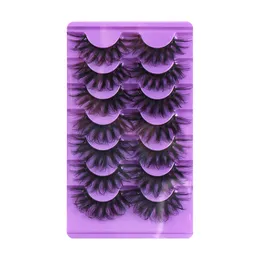 Curly Thick Mink False Eyelashes Naturligt mjuk och livlig återanvändbar handgjorda flerskikt 3D falska fransar Extensions Messy Crisscross Eyes Makeup Accessory