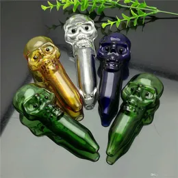 2022 Super Skull Ghost Head Pipa in vetro Bong in vetro Bruciatore a nafta Tubi Fumo acqua