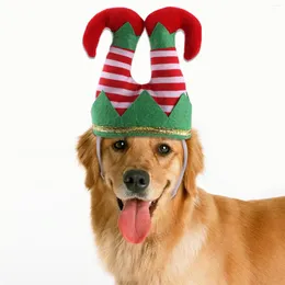 Dog Apparel Cute Elf Dwarf Hat Christmas Pet Cat Dress Up Headdress Small Cosplay Costume Funny Party Decorative Hats