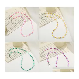 Beaded Necklaces Pearl Necklace Geometry Love Clavicle Chain Retro For Women Heart Beads Choker Jewelry 4 3Sy H1 Drop Delivery Neckl Dhgir