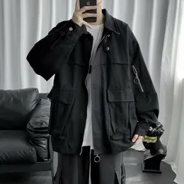 Męskie kurtki Multi Pockets Kurtki ładunkowe Mężczyzn Men Windbreaker Hip Hop Streetwear Kurtki Harajuku płaszcze męskie kurtka Bomber Owewear 221207