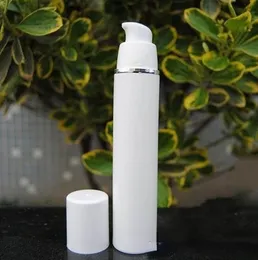 15ml 30ml 50ml高品質のホワイトエアレスポンプボトルポータブルトラベル補充可能な化粧品ケアクリームディスペンサーPPローションパッキングコンテナ