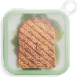 Учебные посуды наборы 1PCS Sandwich Toast Bento Box Lunch Portable Stulation Student Worker Practice Container