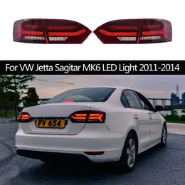 Acess￳rios para ilumina￧￣o de carro As luzes traseiras de montagem de gream din￢mica indicador de sinal traseiro para vw jetta sagitar mk6 luz LED 2011-2014 luzes de freio
