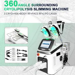 6 I 1 RF Vakuum 40K Cavitation Lipo Laser 360 graders kylning Cryro Cryoterapi Fat Freat Slimming Machine