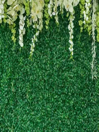 Groene graswand bloemen decoratie vinyl pography achtergronden bruids douche po stand achtergronden voor bruiloftsstudio props8117778