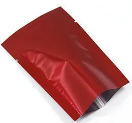 Topp Öppna upp aluminiumfolie Packging Bag Red Heat tätning TEAIC MAT VACUUM MYLAR PACKING BAG KAFFEK PACK 500 st/ Lot