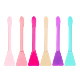 Multifunction Facial Stirring Brush Double-end Soft Silicone Mask Makeup Brushes Cosmetics Easy To Clean