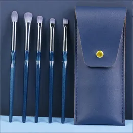 5PCS Premium Eye Makeup Brushes Studio Angled Brush for Foundation with Bag