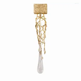 Wall Lamp American Full Copper Branch Light Personality Crystal Water Drop For El Corridor Living Room