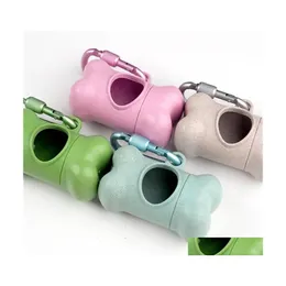 Altre forniture per cani Pet Dog Poop Bag Dispenser a forma di osso Rifiuti Portarifiuti Dispenser Dispenser Cacca Cani Strumento per la pulizia dei rifiuti Animali domestici Dhh1A