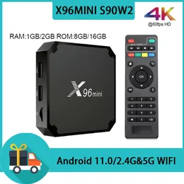 X96mini Android 11 Smart tv-box Amlogic S905W2 Quad Core-stöd 2.4G 5.8G trådlös WIFI Mediaspelare X96 mini set-top box