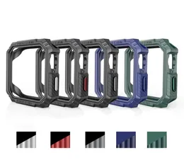 Cool Carbon Fiber Case для Apple Watch Series 7 6 5 4 SE Tough Armor TPU Shockprotection Coper 4681032