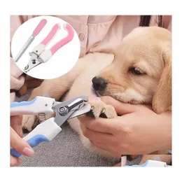 Hund Grooming Dog Grooming Pet Nail Clipper Cat rostfritt stål Trimning Katter Claw Dogs Toe Care Tool Inventory grossist Drop Delive Dhyhz
